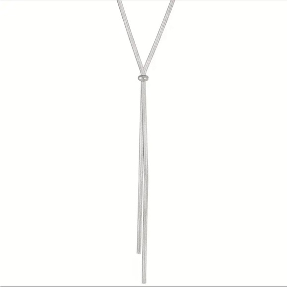 Gold Plated Lariat Necklace- Stainless Steel Adjustable Y-shaped tassel chain - Picture 10 of 10
